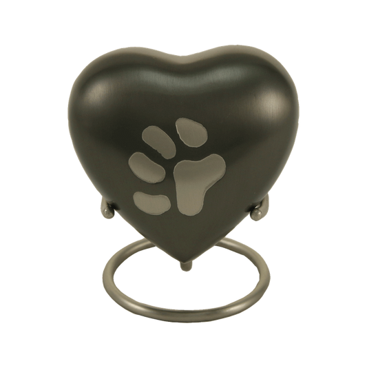 Heart Paw Brass Keepsake