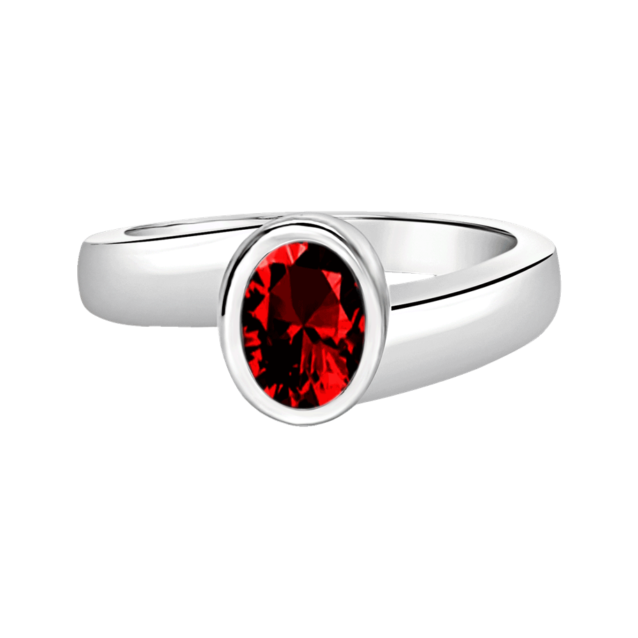 Oval Ring w/ January Birthstone