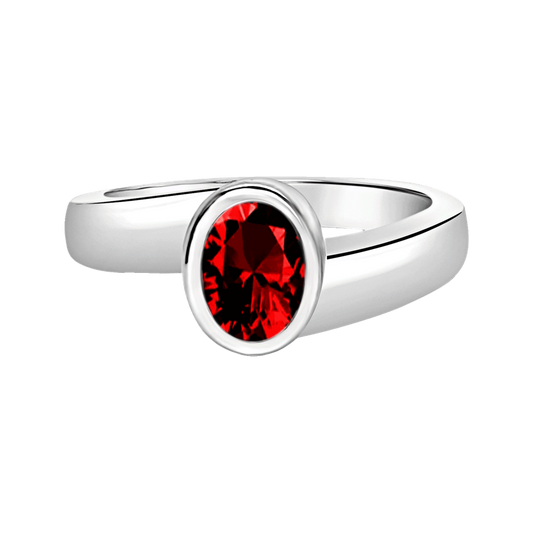 Oval Ring w/ January Birthstone