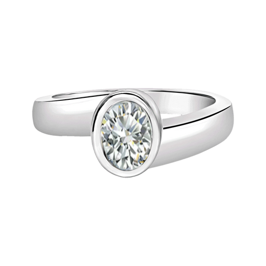 Oval Ring w/ April Birthstone