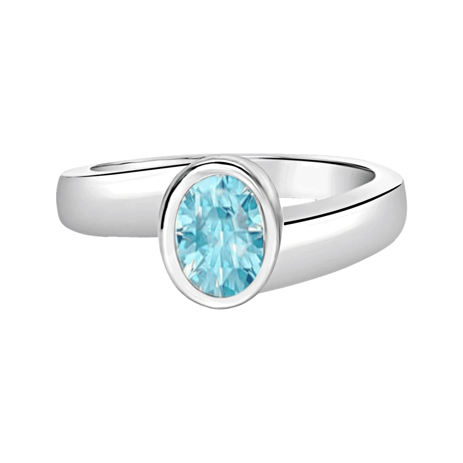 Oval Ring w/ March Birthstone